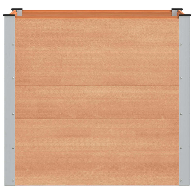 Verhoogde Plantenbak Bruin 100 X 100 X 91 Cm Alu.