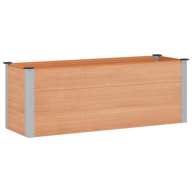 Verhoogde Plantenbak Bruin 150 X 50 X 54 Cm Alu.
