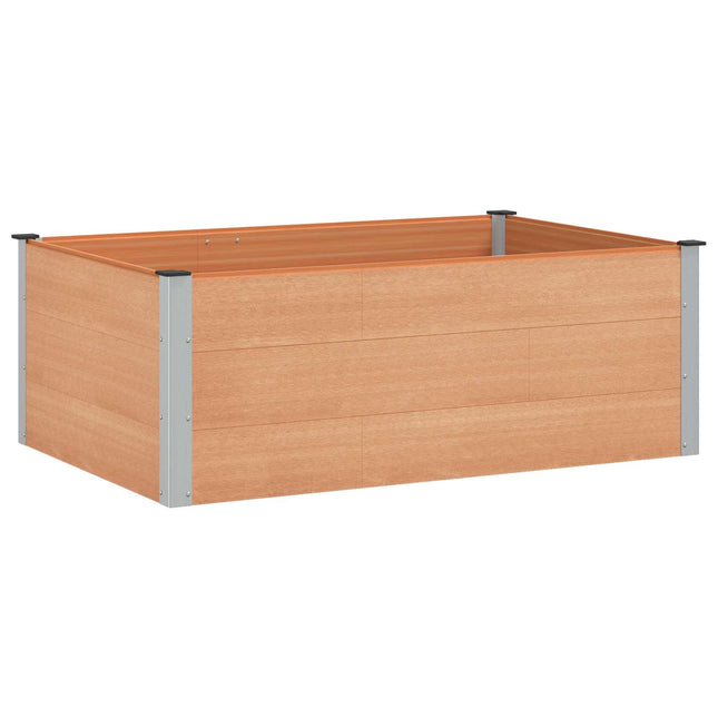 Verhoogde Plantenbak Bruin 150 X 100 X 54 Cm Alu.