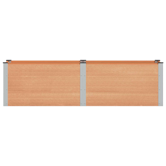 Verhoogde Plantenbak Bruin 200 X 50 X 54 Cm Alu.
