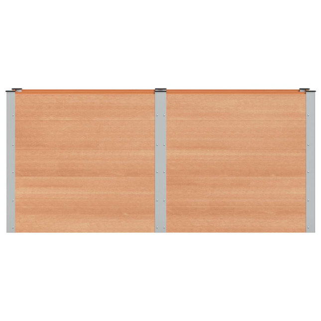 Verhoogde Plantenbak Bruin 200 X 50 X 91 Cm Alu.