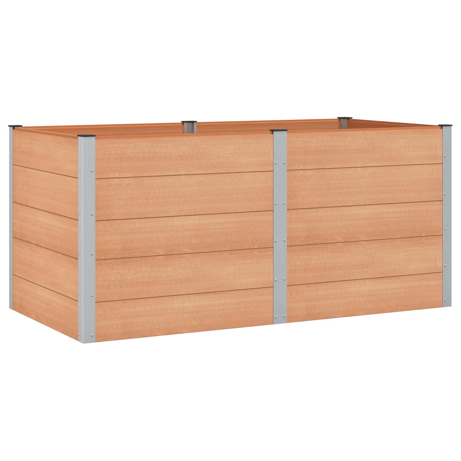 Verhoogde Plantenbak Bruin 200 X 100 X 91 Cm Alu.