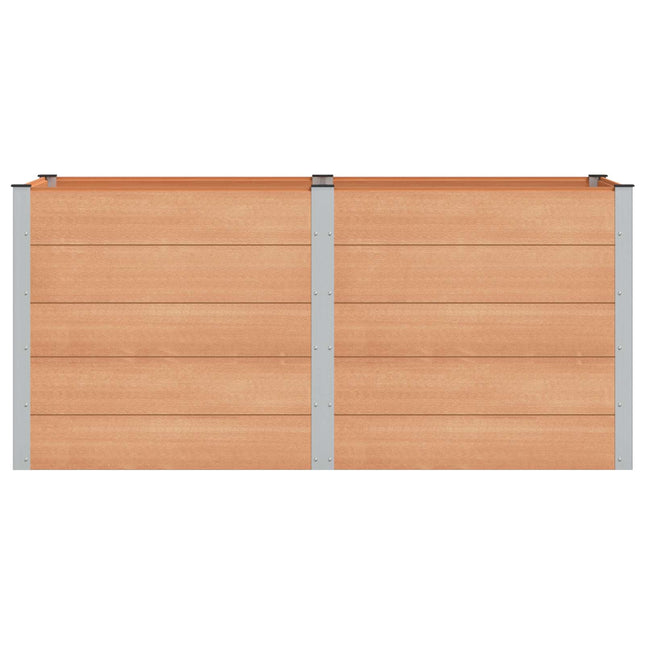 Verhoogde Plantenbak Bruin 200 X 100 X 91 Cm Alu.