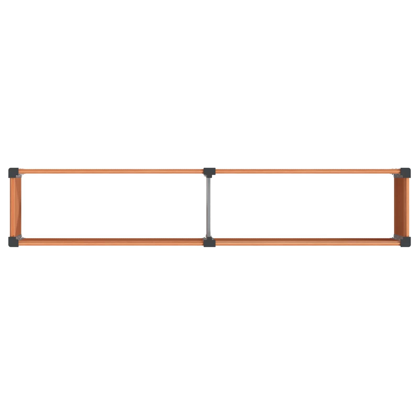 Verhoogde Plantenbak Bruin 250 X 50 X 54 Cm Alu.