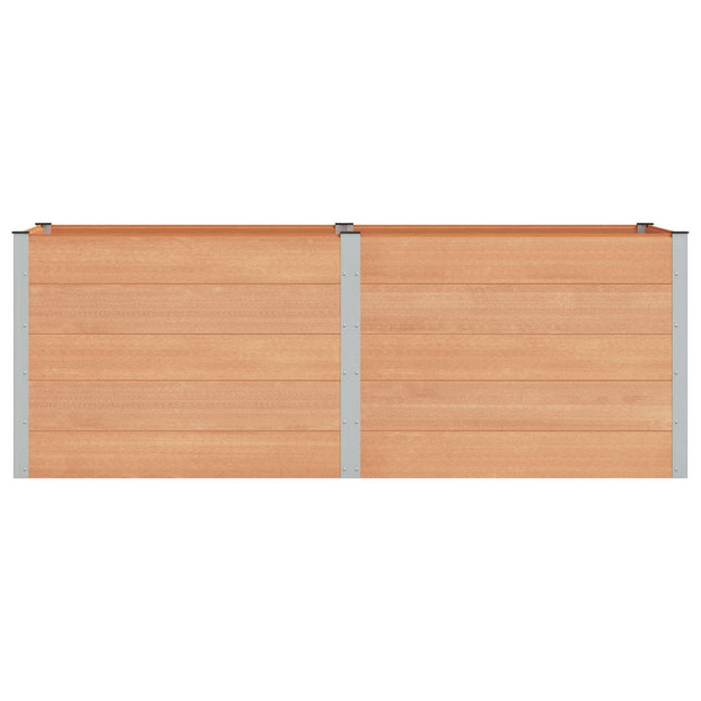 Verhoogde Plantenbak Bruin 250 X 100 X 91 Cm Alu.