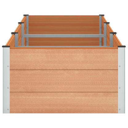 Verhoogde Plantenbak Bruin 300 X 100 X 54 Cm Alu.