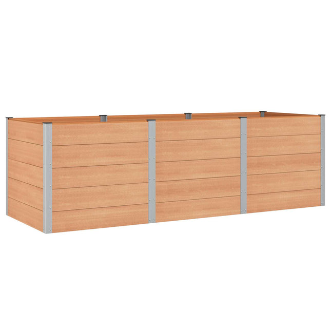 Verhoogde Plantenbak Bruin 300 X 100 X 91 Cm Alu.