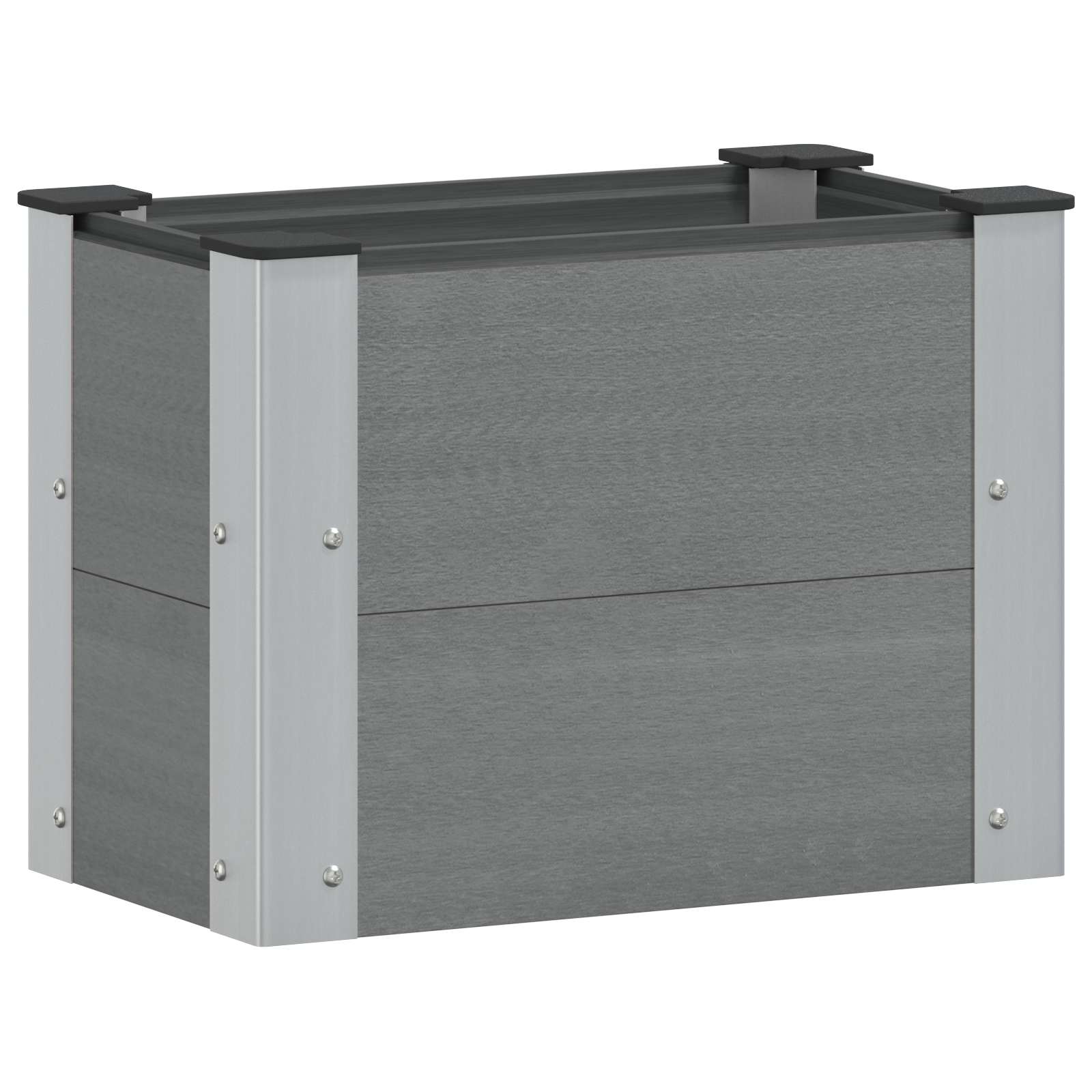 Verhoogde Plantenbak Grijs 50 X 30 X 36 Cm Alu.