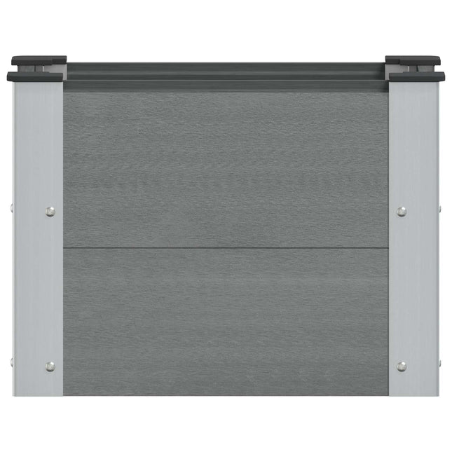 Verhoogde Plantenbak Grijs 50 X 30 X 36 Cm Alu.