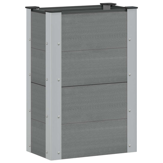 Verhoogde Plantenbak Grijs 50 X 30 X 72 Cm Alu.