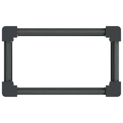 Verhoogde Plantenbak Grijs 50 X 30 X 72 Cm Alu.