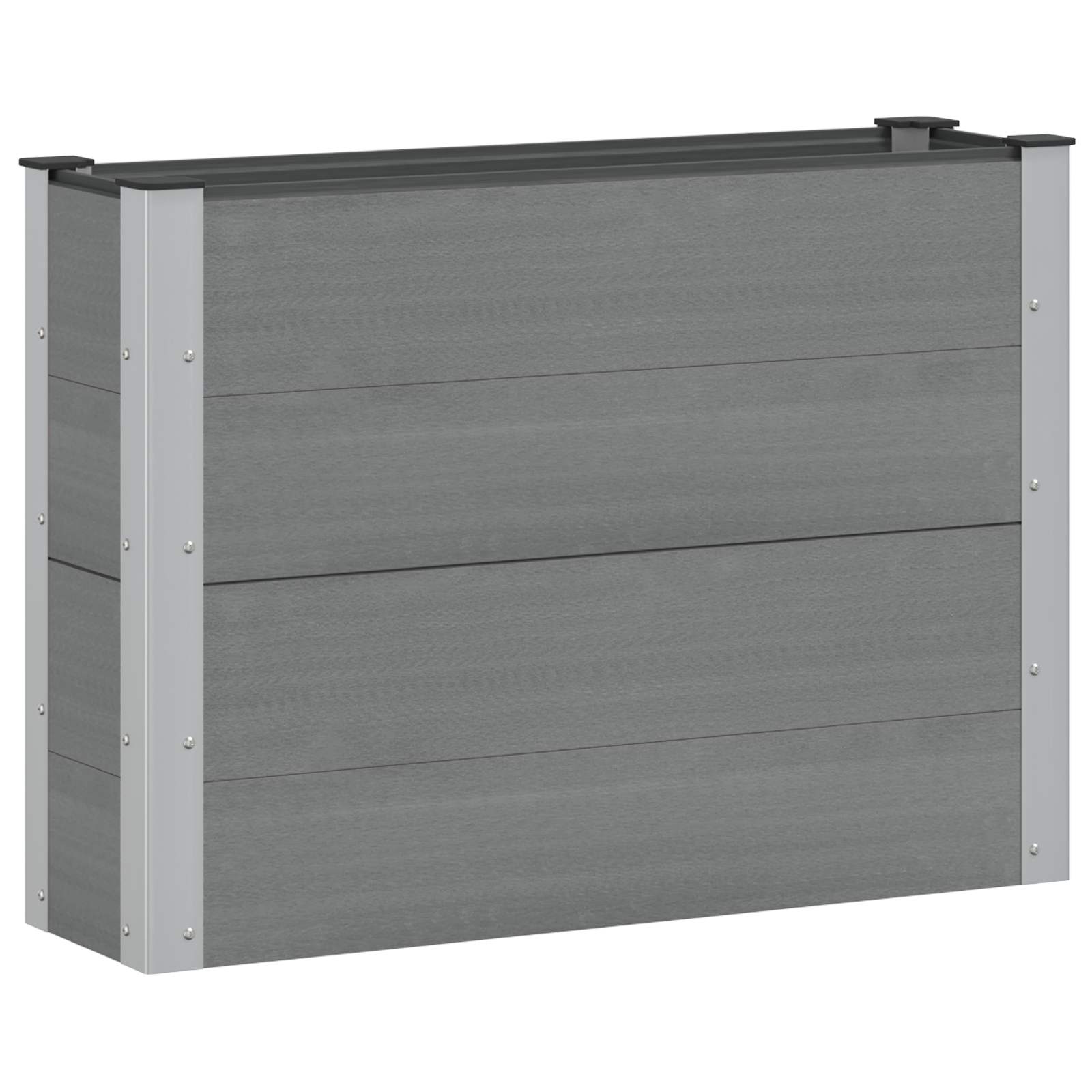 Verhoogde Plantenbak Grijs 100 X 30 X 72 Cm Alu.