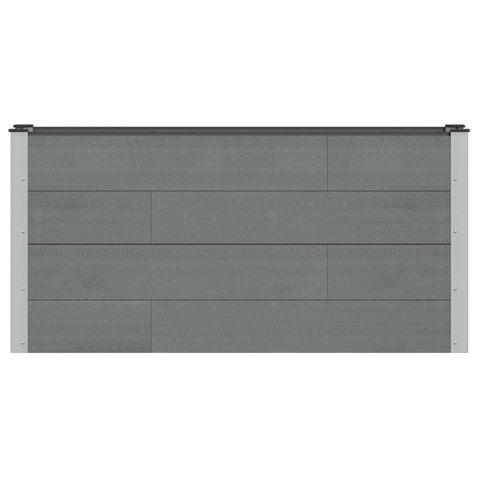 Verhoogde Plantenbak Grijs 150 X 30 X 72 Cm Alu.