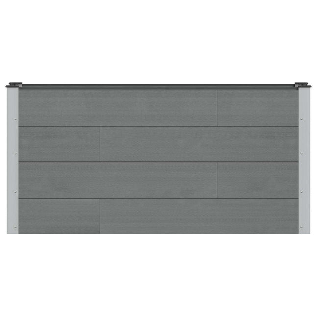 Verhoogde Plantenbak Grijs 150 X 30 X 72 Cm Alu.