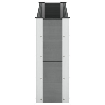 Verhoogde Plantenbak Grijs 150 X 30 X 72 Cm Alu.