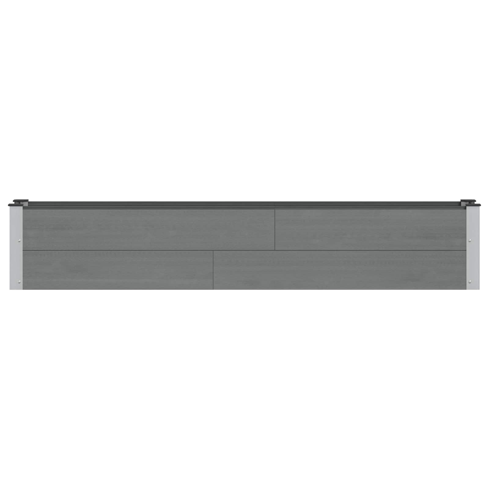 Verhoogde Plantenbak Grijs 200 X 30 X 36 Cm Alu.