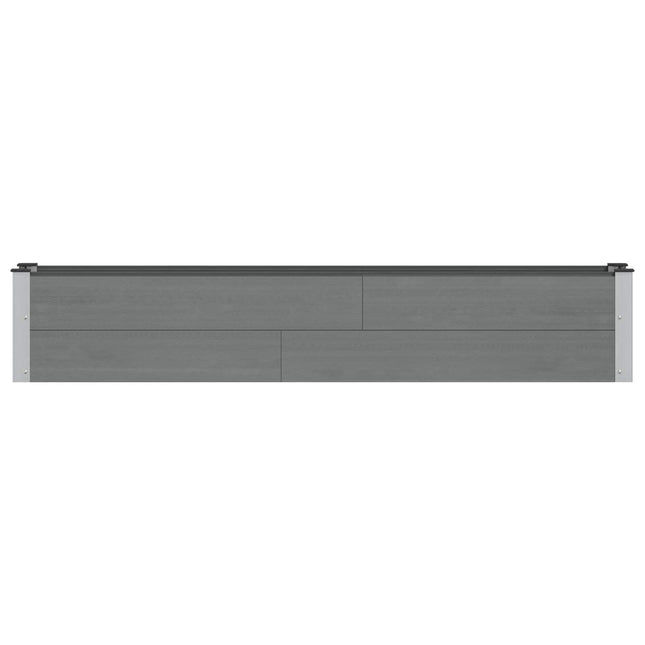 Verhoogde Plantenbak Grijs 200 X 30 X 36 Cm Alu.