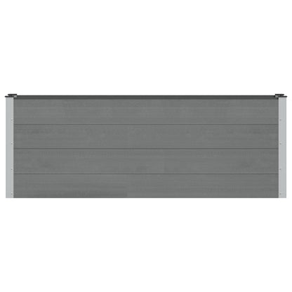 Verhoogde Plantenbak Grijs 200 X 30 X 72 Cm Wpc En Aluminium