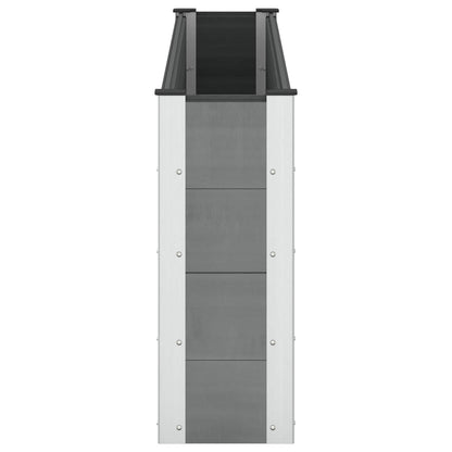 Verhoogde Plantenbak Grijs 200 X 30 X 72 Cm Wpc En Aluminium
