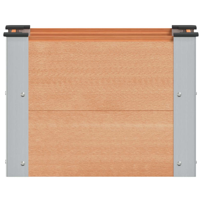 Verhoogde Plantenbak Bruin 50 X 30 X 36 Cm Alu.