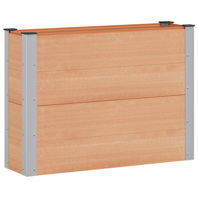 Verhoogde Plantenbak Bruin 100 X 30 X 72 Cm Alu.