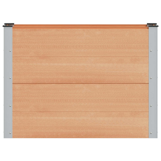 Verhoogde Plantenbak Bruin 100 X 30 X 72 Cm Alu.