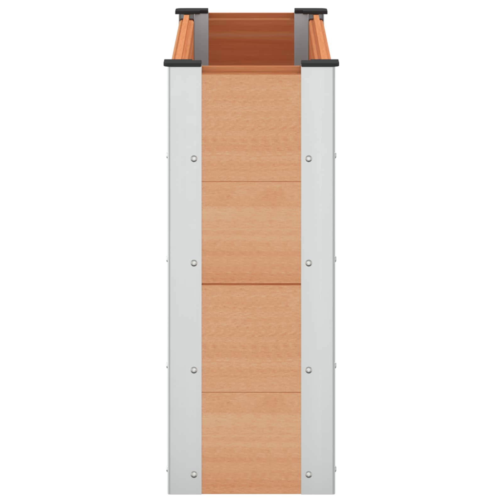 Verhoogde Plantenbak Bruin 100 X 30 X 72 Cm Alu.