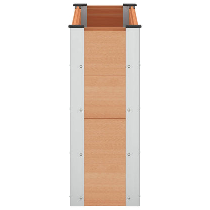 Verhoogde Plantenbak Bruin 100 X 30 X 72 Cm Alu.