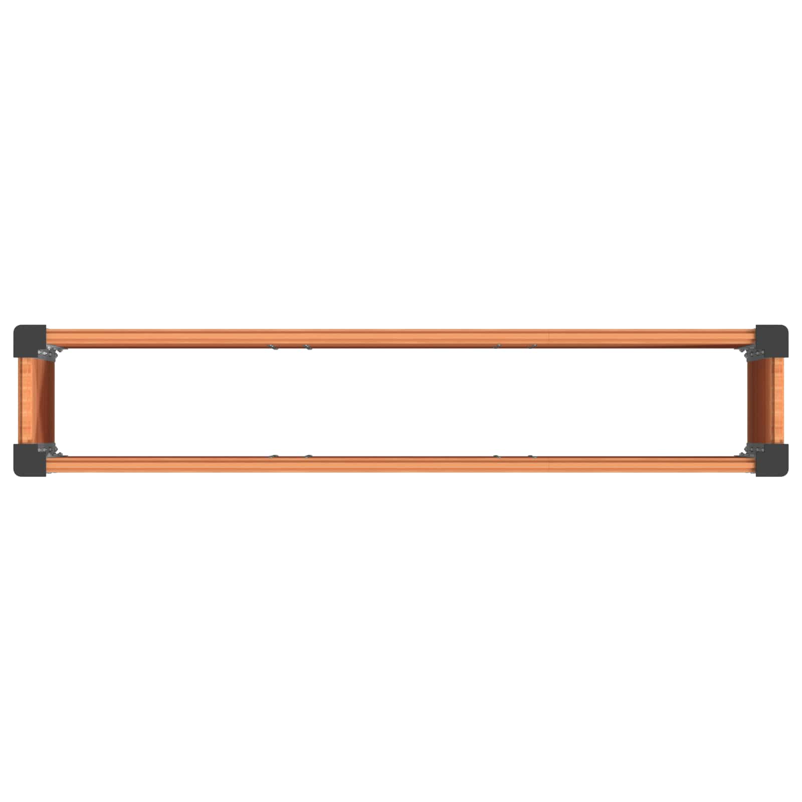 Verhoogde Plantenbak Bruin 150 X 30 X 36 Cm Alu.