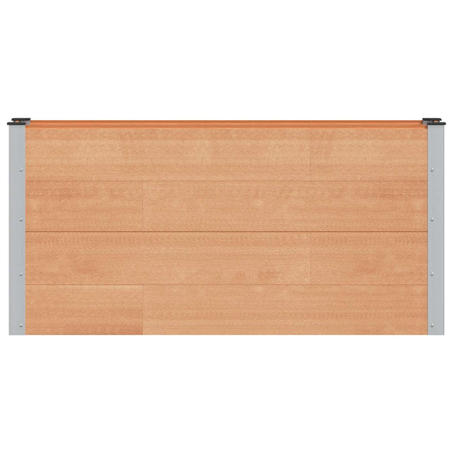 Verhoogde Plantenbak Bruin 150 X 30 X 72 Cm Alu.