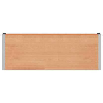 Verhoogde Plantenbak Bruin 200 X 30 X 72 Cm Wpc En Aluminium