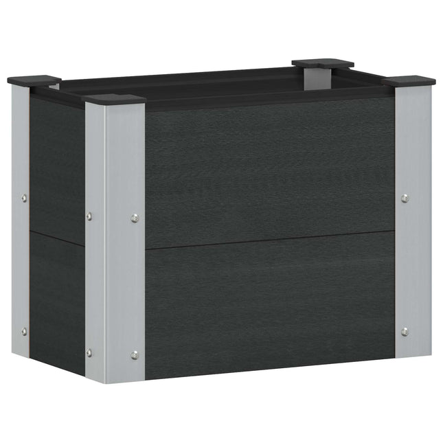 Verhoogde Plantenbak Zwart 50 X 30 X 36 Cm Alu.