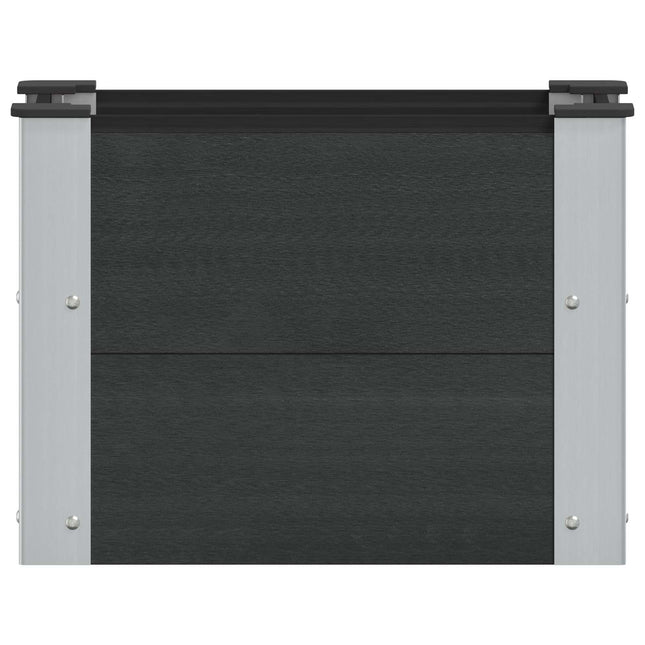 Verhoogde Plantenbak Zwart 50 X 30 X 36 Cm Alu.