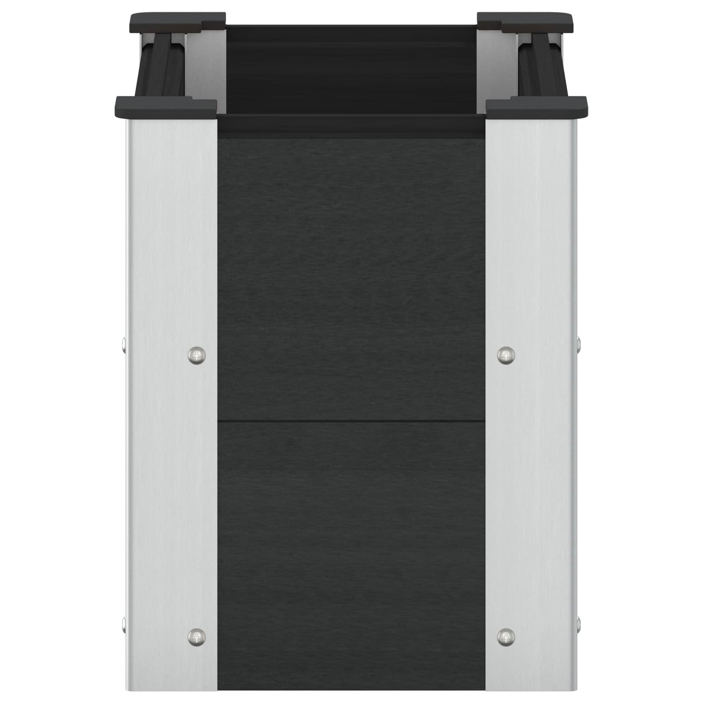 Verhoogde Plantenbak Zwart 50 X 30 X 36 Cm Alu.