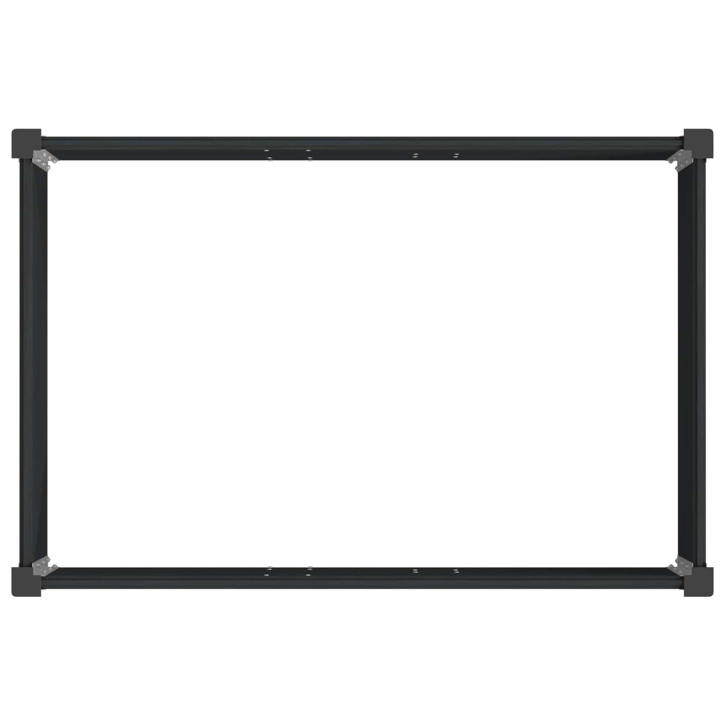 Verhoogde Plantenbak Zwart 50 X 30 X 36 Cm Alu.