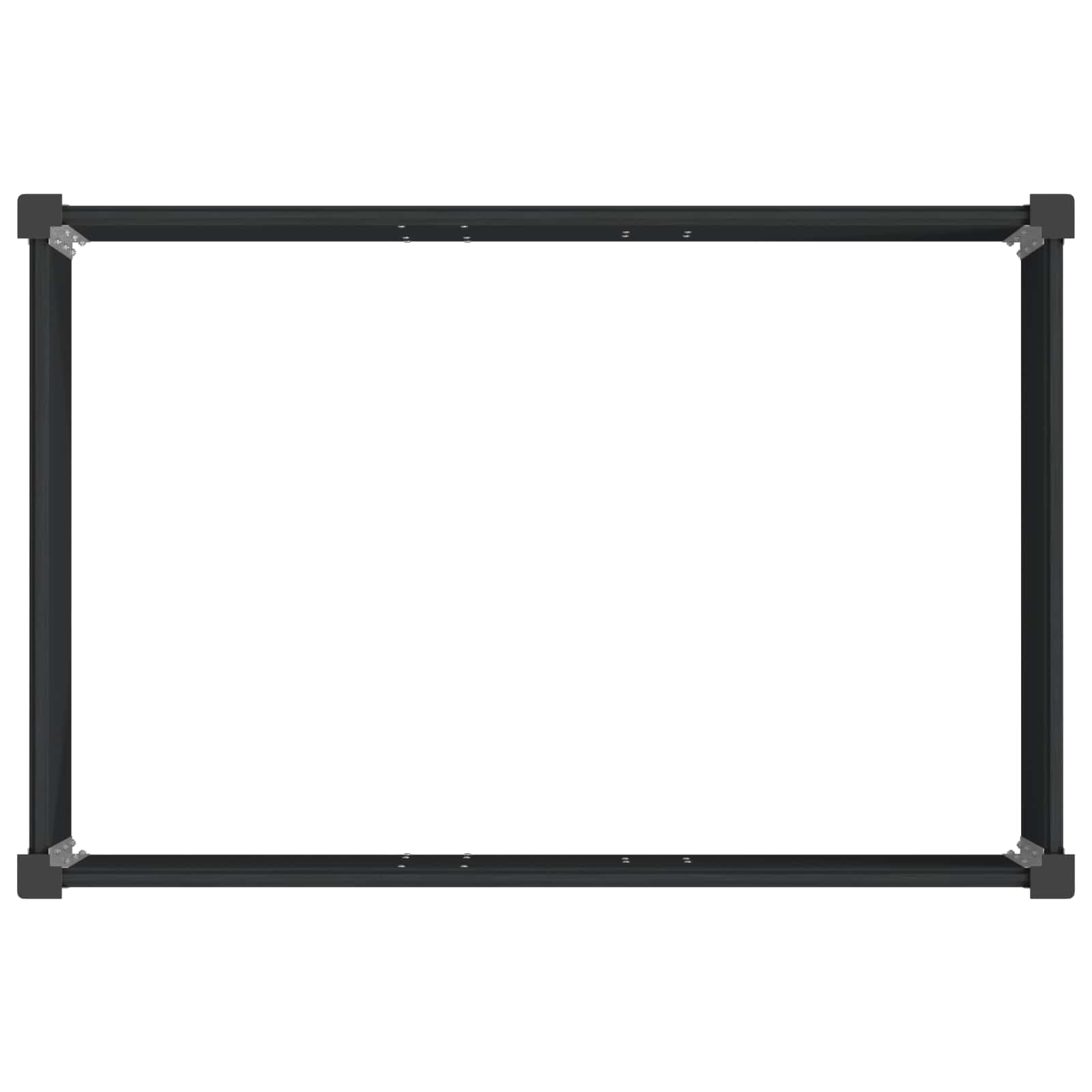 Verhoogde Plantenbak Zwart 50 X 30 X 36 Cm Alu.