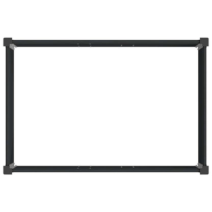 Verhoogde Plantenbak Zwart 50 X 30 X 36 Cm Alu.