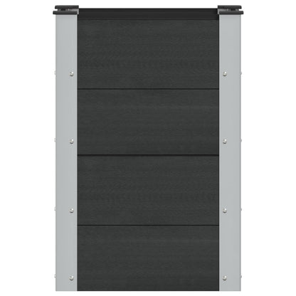Verhoogde Plantenbak Zwart 50 X 30 X 72 Cm Alu.