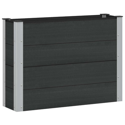 Verhoogde Plantenbak Zwart 100 X 30 X 72 Cm Alu.