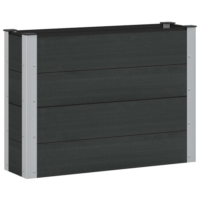 Verhoogde Plantenbak Zwart 100 X 30 X 72 Cm Alu.