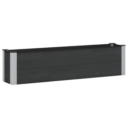 Verhoogde Plantenbak Zwart 150 X 30 X 36 Cm Alu.
