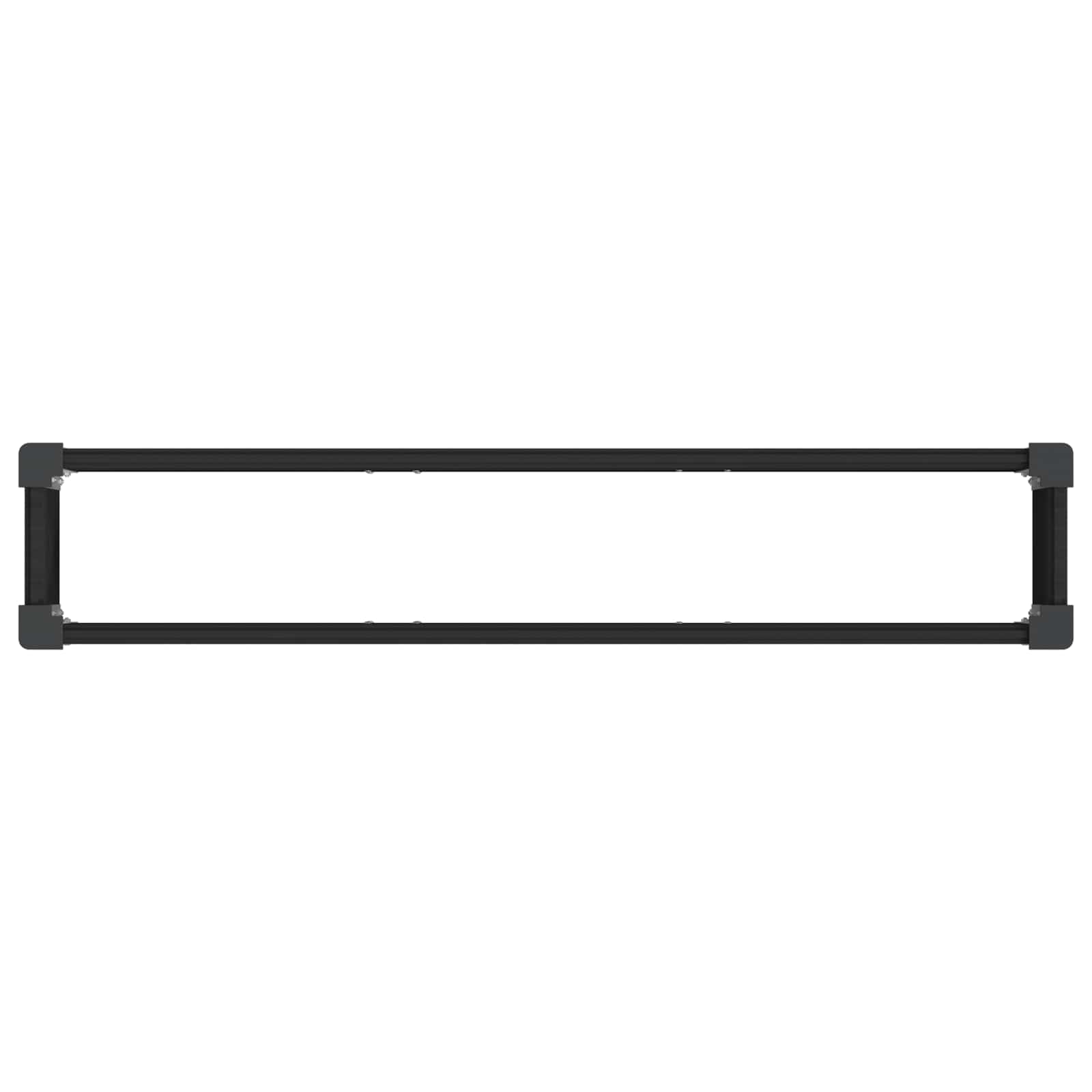 Verhoogde Plantenbak Zwart 150 X 30 X 36 Cm Alu.