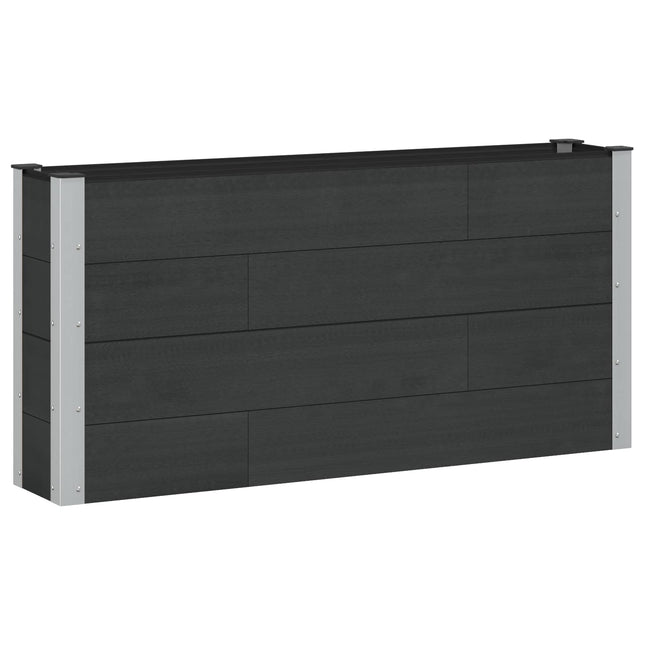 Verhoogde Plantenbak Zwart 150 X 30 X 72 Cm Alu.