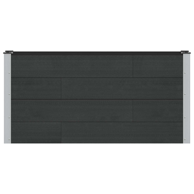Verhoogde Plantenbak Zwart 150 X 30 X 72 Cm Alu.