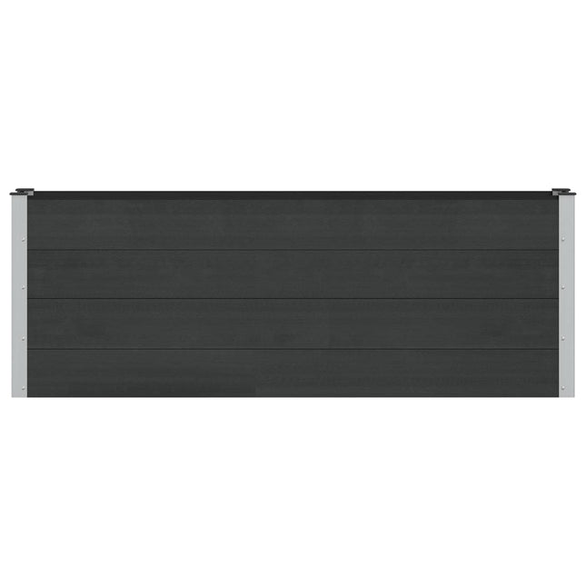 Verhoogde Plantenbak Zwart 200 X 30 X 72 Cm Wpc En Aluminium