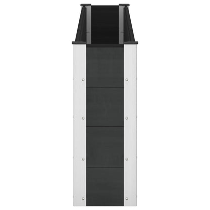 Verhoogde Plantenbak Zwart 200 X 30 X 72 Cm Wpc En Aluminium