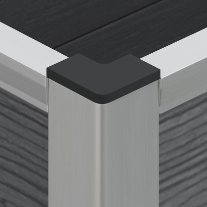 Verhoogde Plantenbak Grijs Wpc En Aluminium
