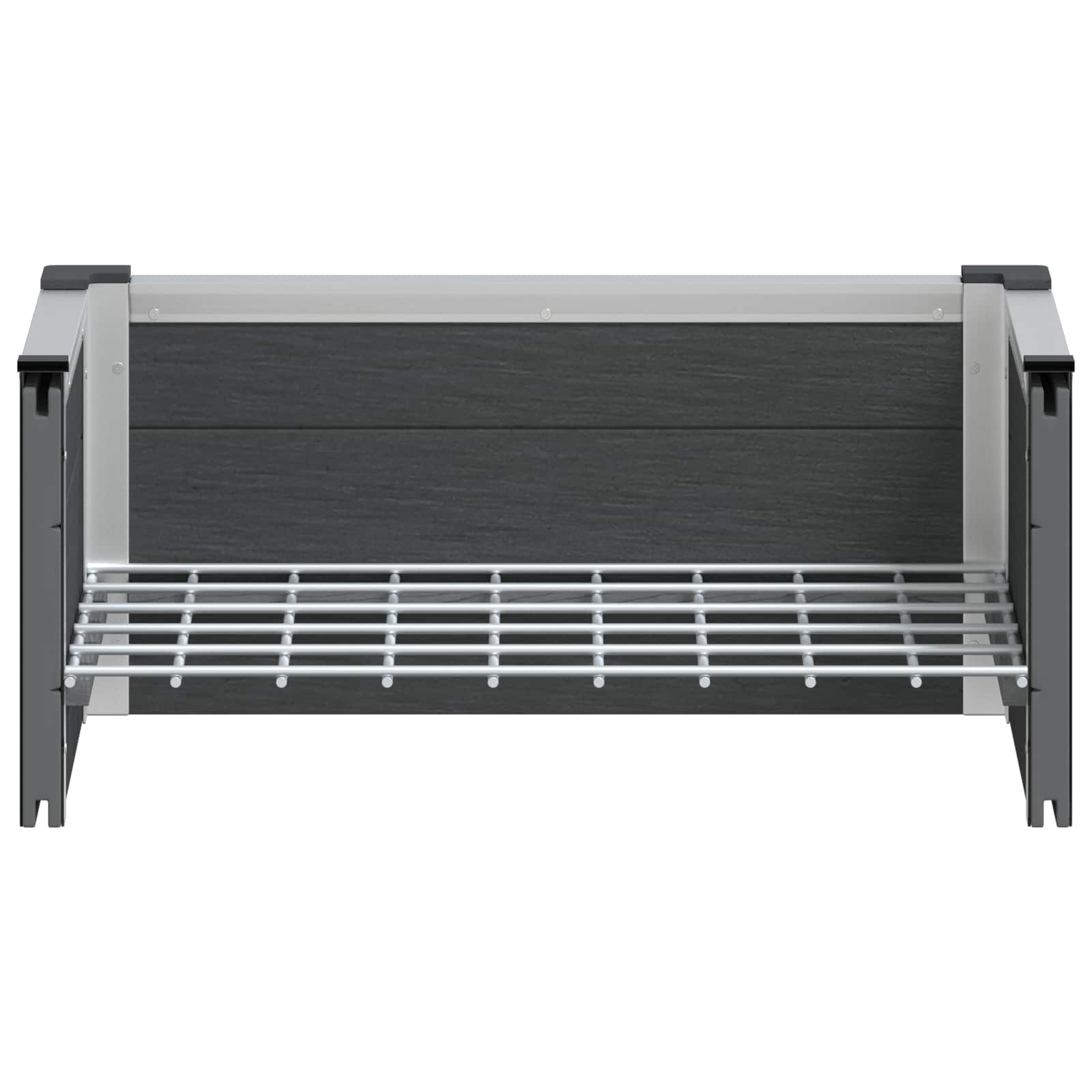 Verhoogde Plantenbak Grijs Wpc En Aluminium