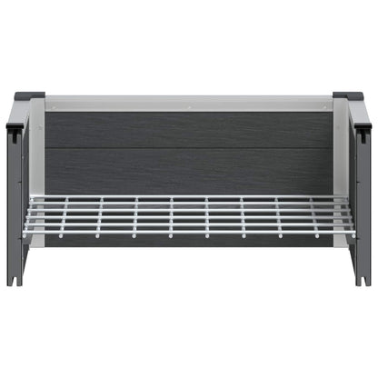 Verhoogde Plantenbak Grijs Wpc En Aluminium