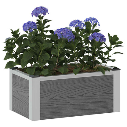 Verhoogde Plantenbak Grijs Wpc En Aluminium